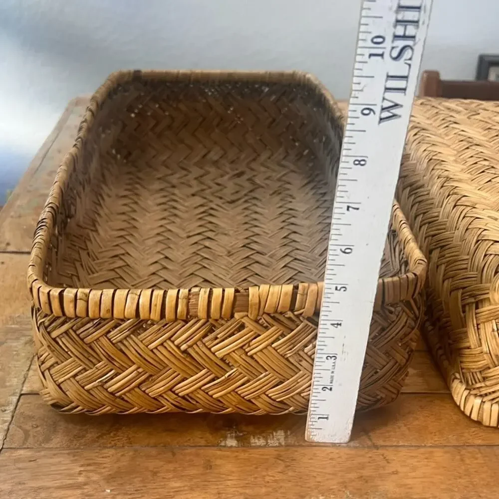 Japanese Gyori Bamboo Storage Baskets 19.5